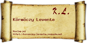 Körmöczy Levente névjegykártya